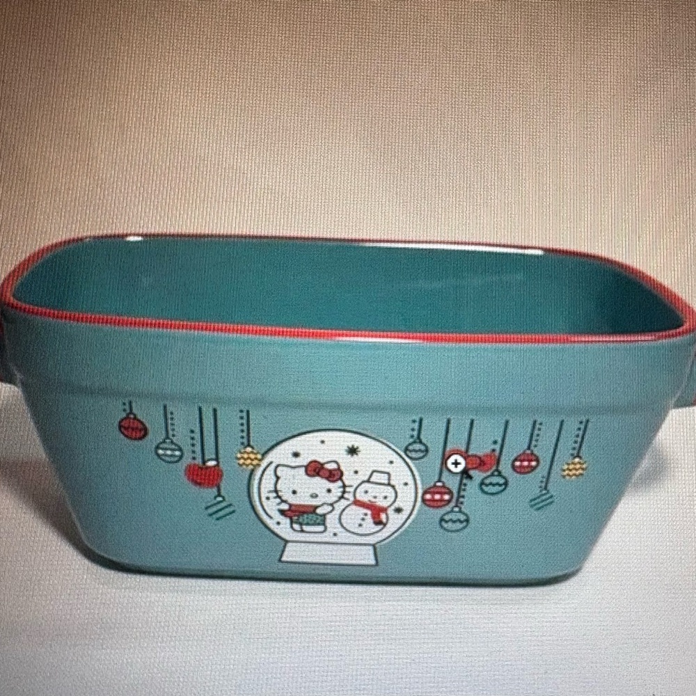 Hello Kitty Festive Baking Loaf Pan - Teal and Red